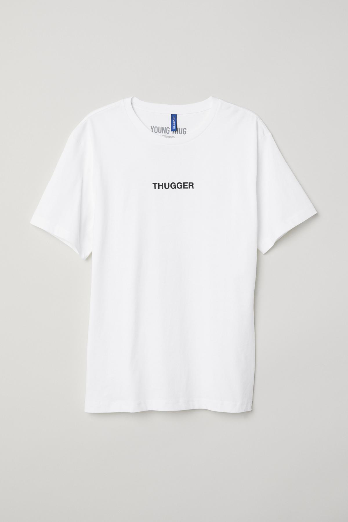 

Футболка с рисунком H&M  Белая, Футболка с рисунком H&M s Белая