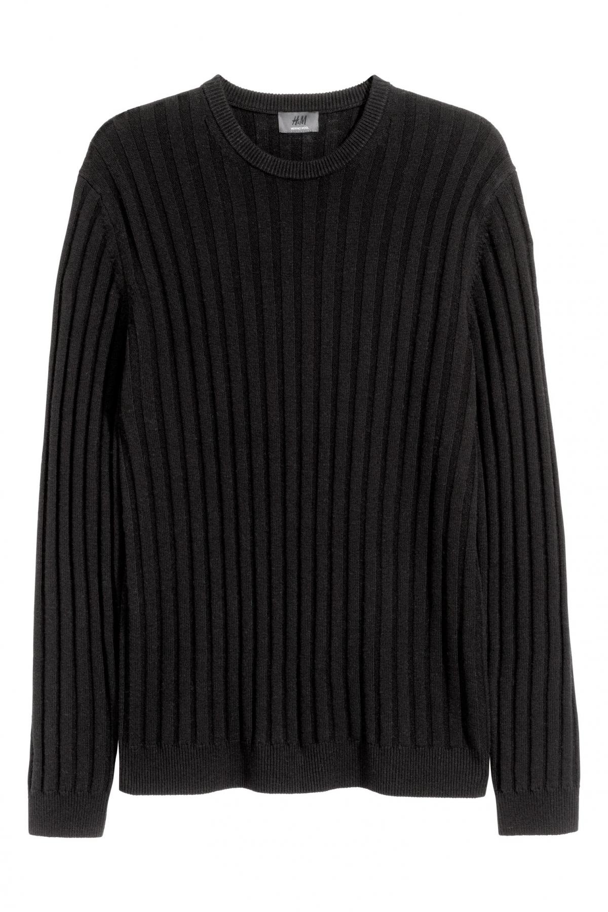 

Свитер из шерсти мериноса H&M s Черный