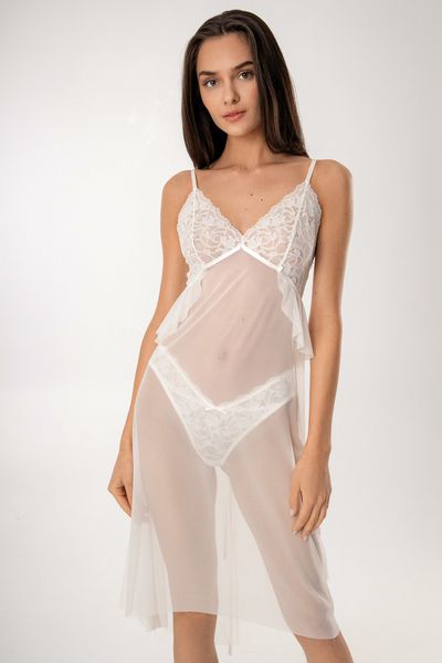 

Сорочка из микросетки Jasmine Clarissa молочная S 8112/55