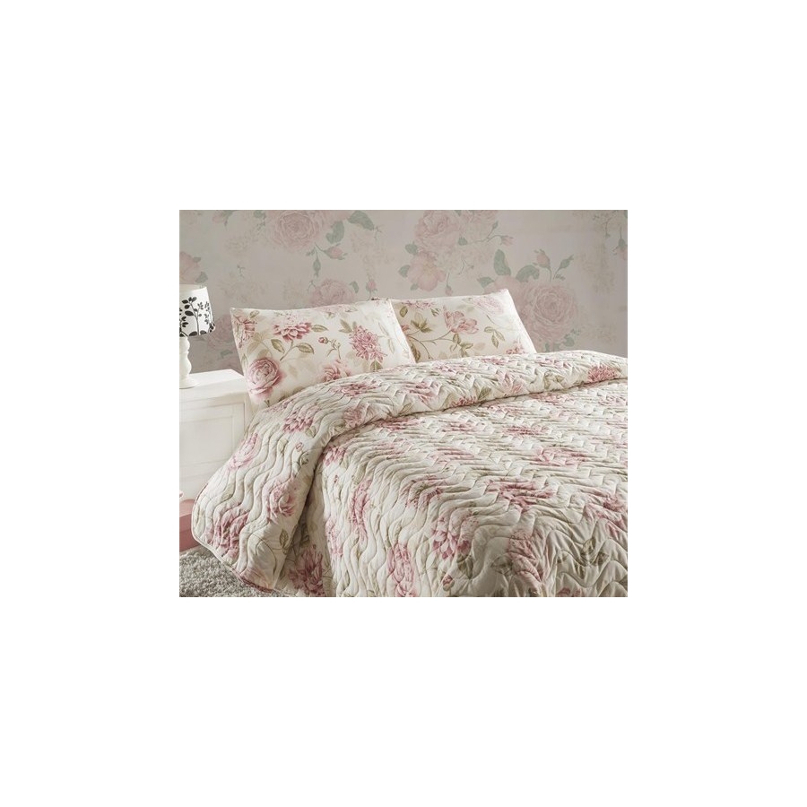 

Покрывало стеганное с наволочками Eponj Home Care pembe розовый 200*220 (7096)