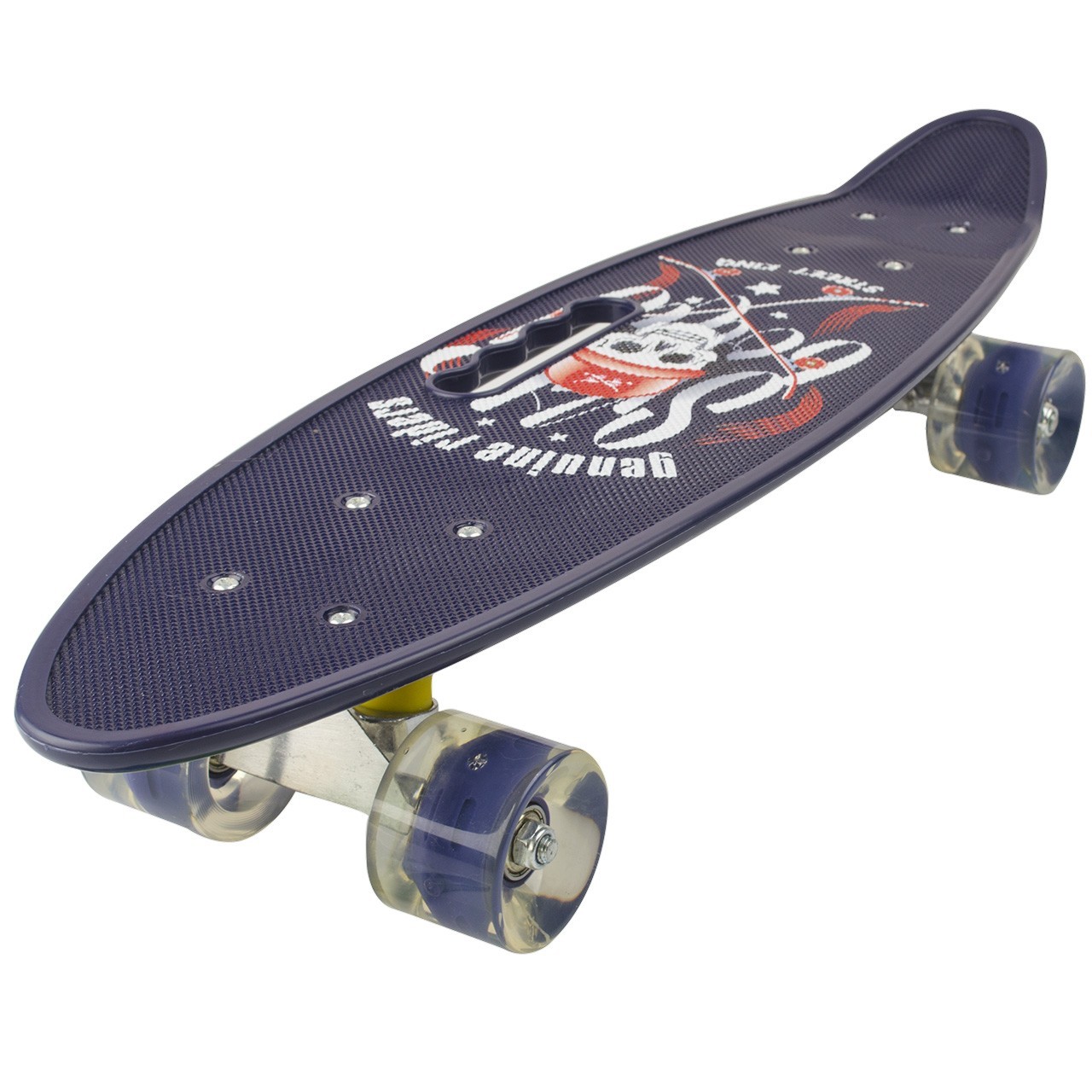 

Яркий пенни борд с ручкой и со светящимися колесами Penny Board