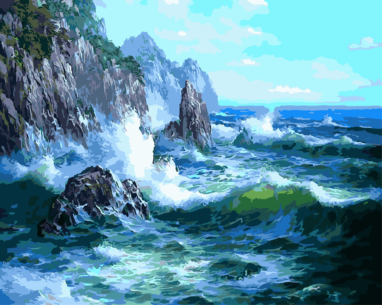 

Картина по номерам ArtStory Прибой AS 0536 40x50см в коробке
