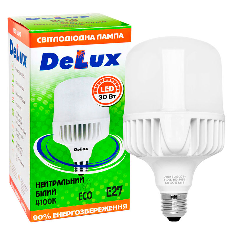 

Светодиодная лампа DELUX BL 80 30w E27 4100K (90007008)