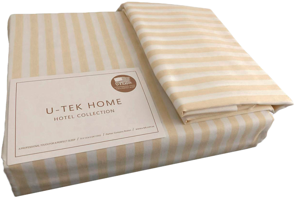 

Набор Простынь U-tek Cotton Stripe Orange 30 140X200 + Наволочки 50x70 2 шт