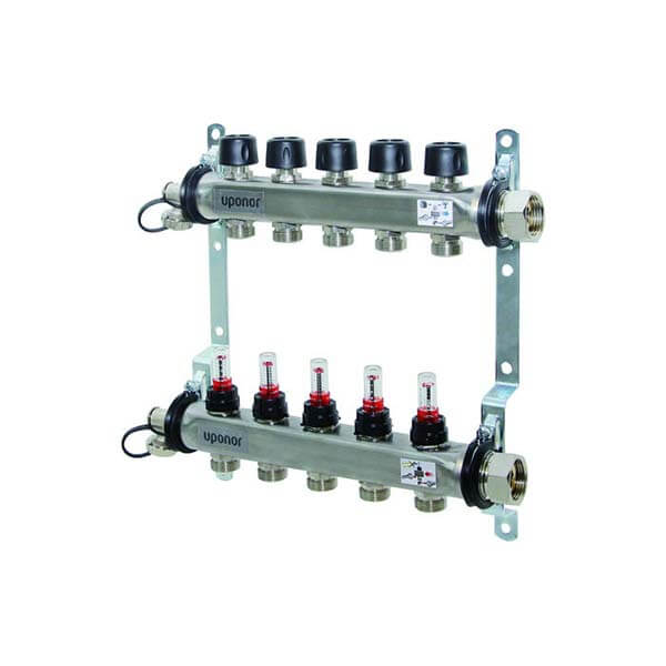 

Стальной коллектор Uponor Smart S с расходомерами 7X3/4" Евроконус (1086543)