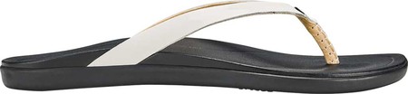

Женские вьетнамки, сланцы OluKai Ho'opio Leather Flip-Flop White/Black Full Grain Leather 35