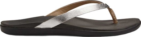 

Женские вьетнамки, сланцы OluKai Ho'opio Leather Flip-Flop Silver/Charcoal Leather 36