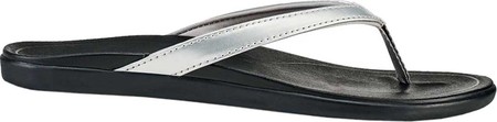 

Женские вьетнамки, сланцы OluKai Ho'opio Flip-Flop Silver/Black Synthetic 40