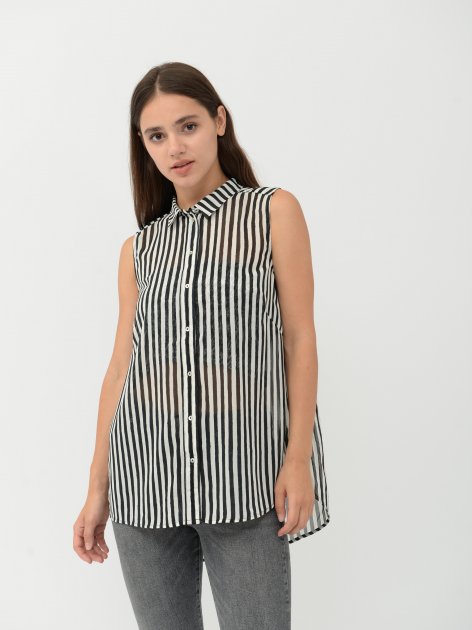 

Блузка H&M 01-0389535-4 42 Белая с черным (СА2000001503638)