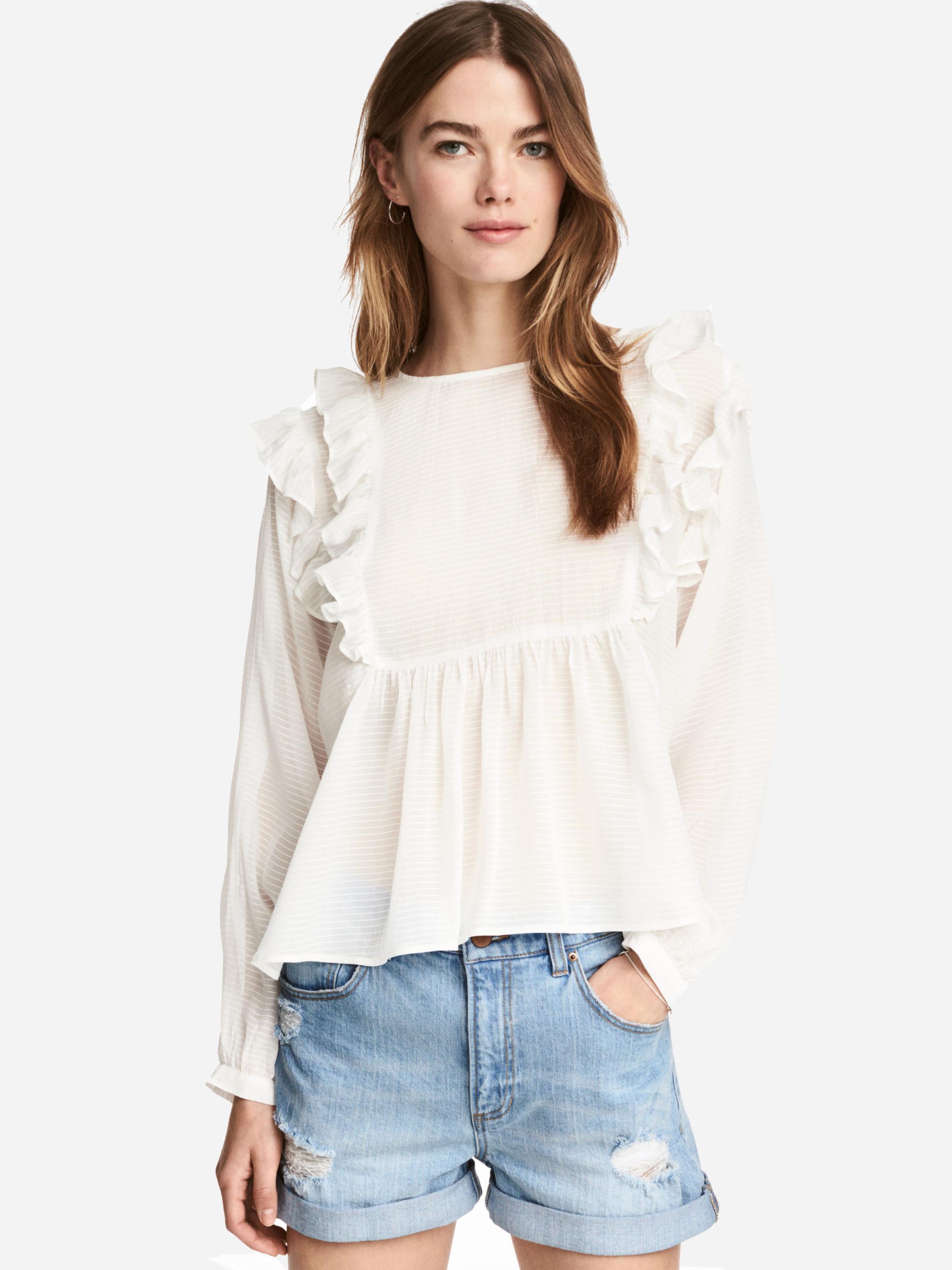 

Блузка H&M 01-0522412-5  Белая (СА2000001317563, Блузка H&M 01-0522412-5 42 Белая (СА2000001317563)