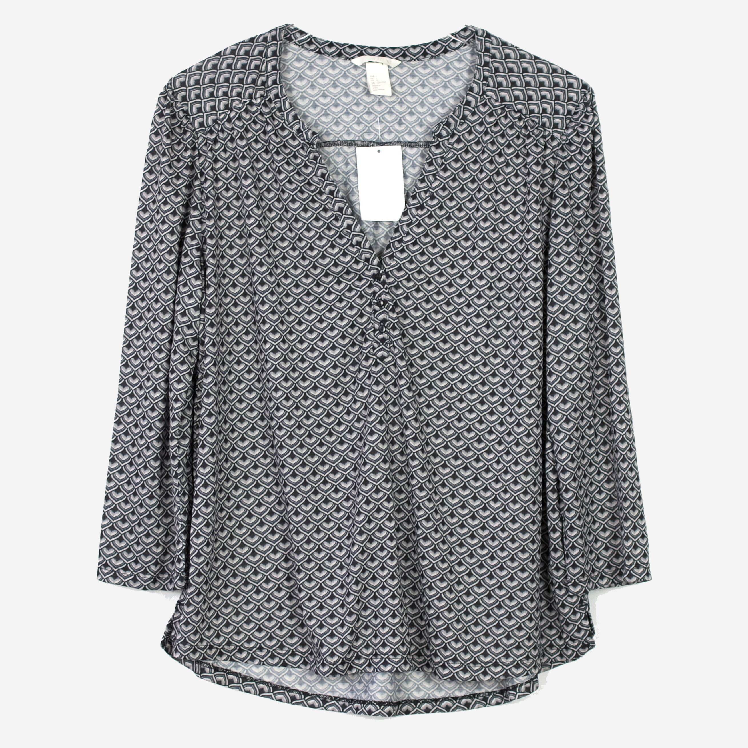 

Блузка H&M 0308061-4 XS Черная (СА2000001428818)