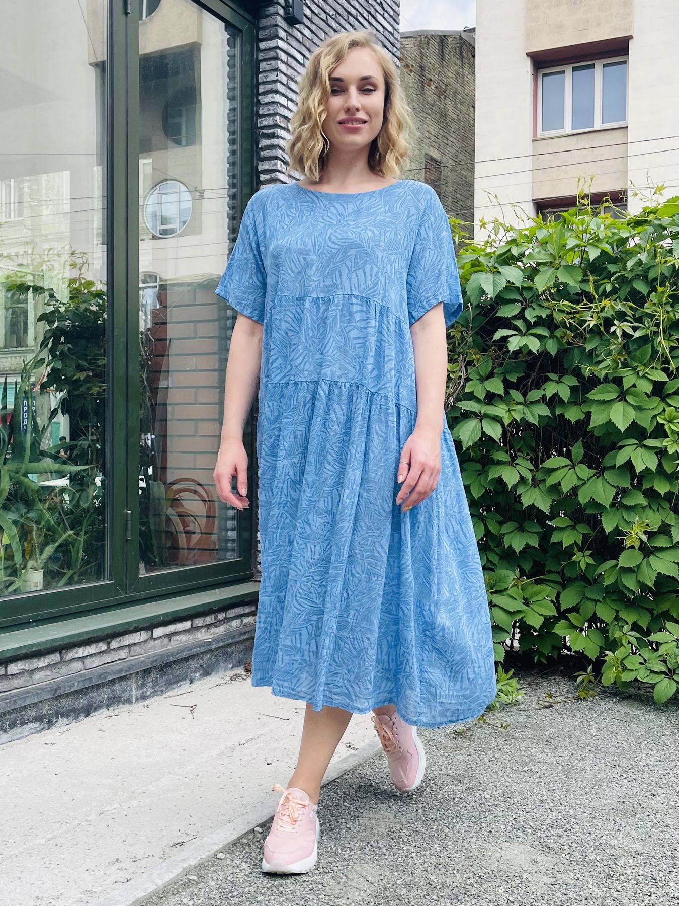 

Платье CASSO 7008.386 Джинсовый р.Oversize