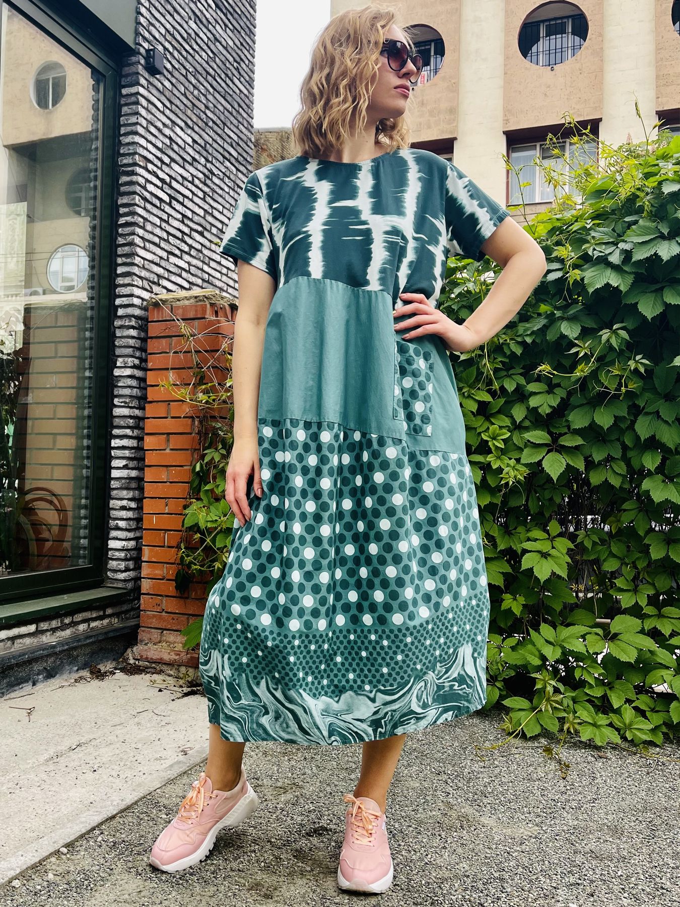 

Платье CASSO 7516.391 Зеленый р.Oversize