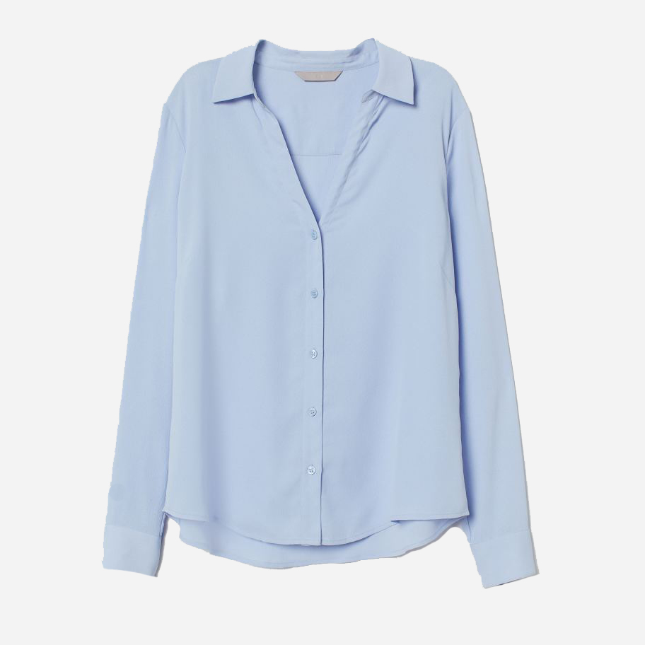 

Блузка H&M 0762846-9 38 Голубая (СА2000001845639)