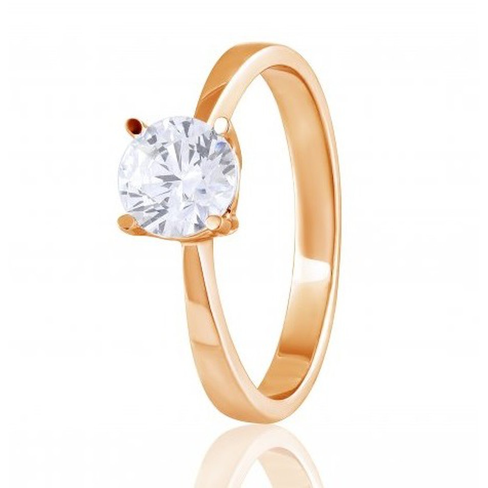 

Кольцо из красного золота с Swarovski Zirconia 1617634, размер 19