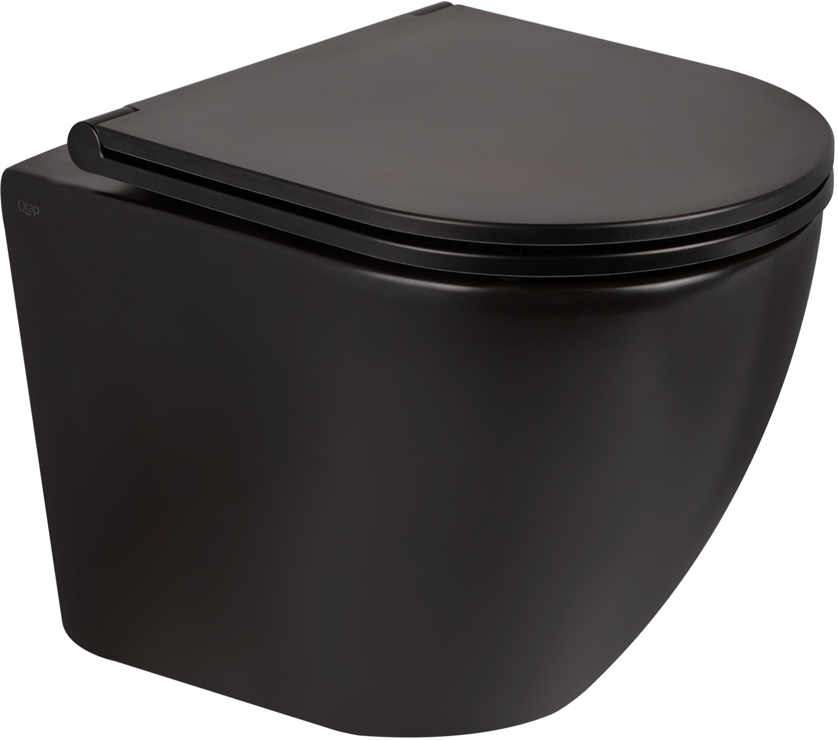 

Унитаз подвесной QTAP Robin QT13332141ERMB безободковый с сиденьем Slim Soft Close