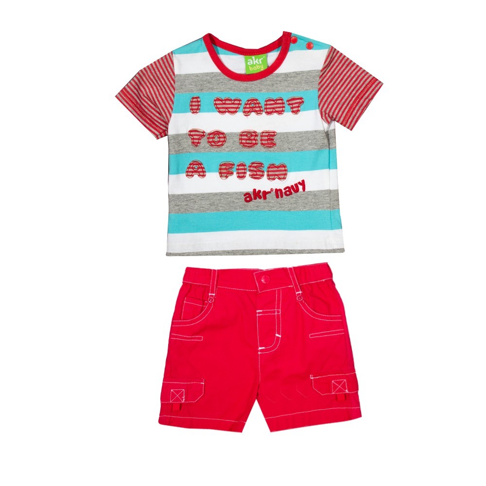 

Костюм : Футболка и шорты AKR KIDS Bebe Красный M3-62 см