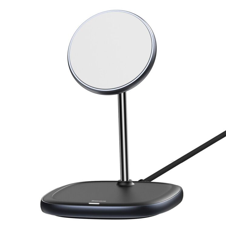 

Бездротовий зарядний пристрій Baseus Swan Magnetic Desktop Bracket Wireless Charger Black (WXSW-01)