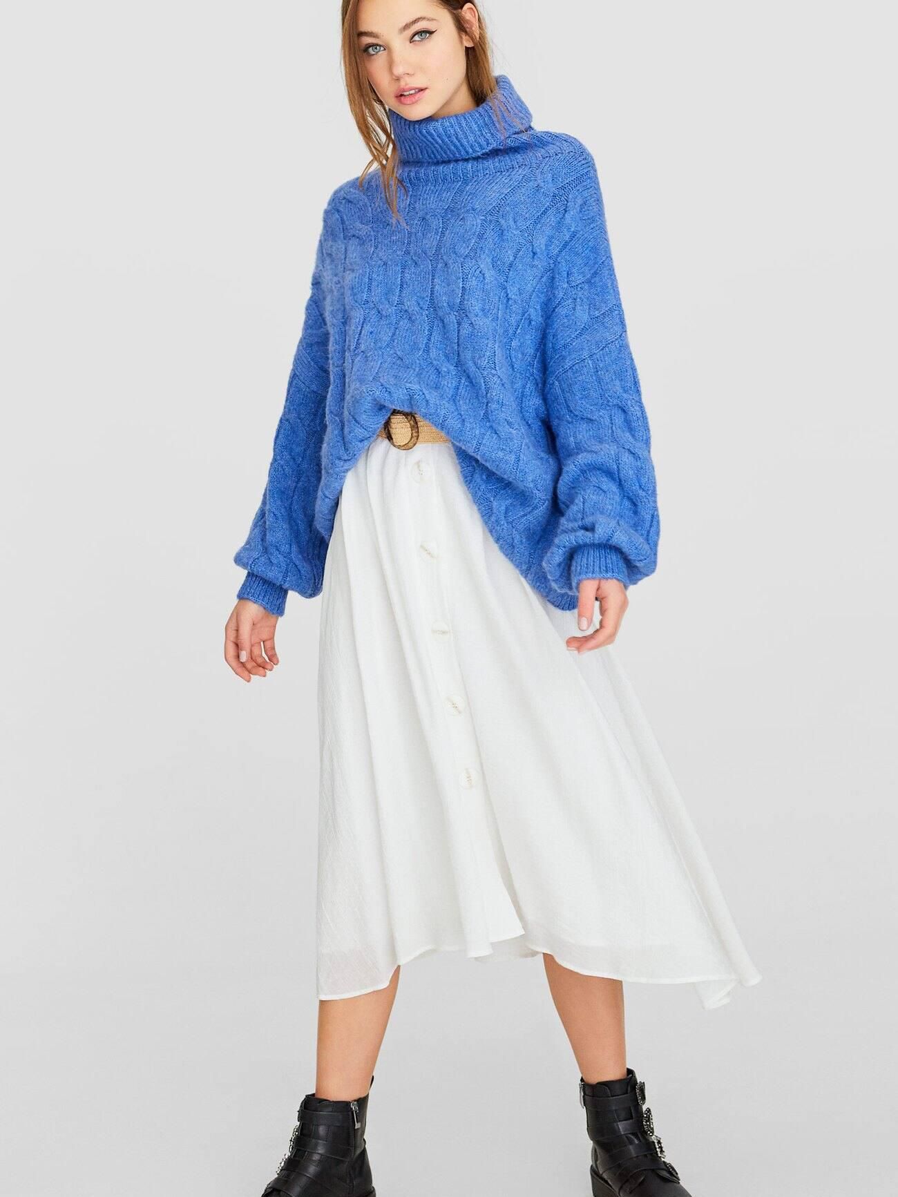 

Юбка Stradivarius 4735/485/004-ABGX M Белая с бежевым