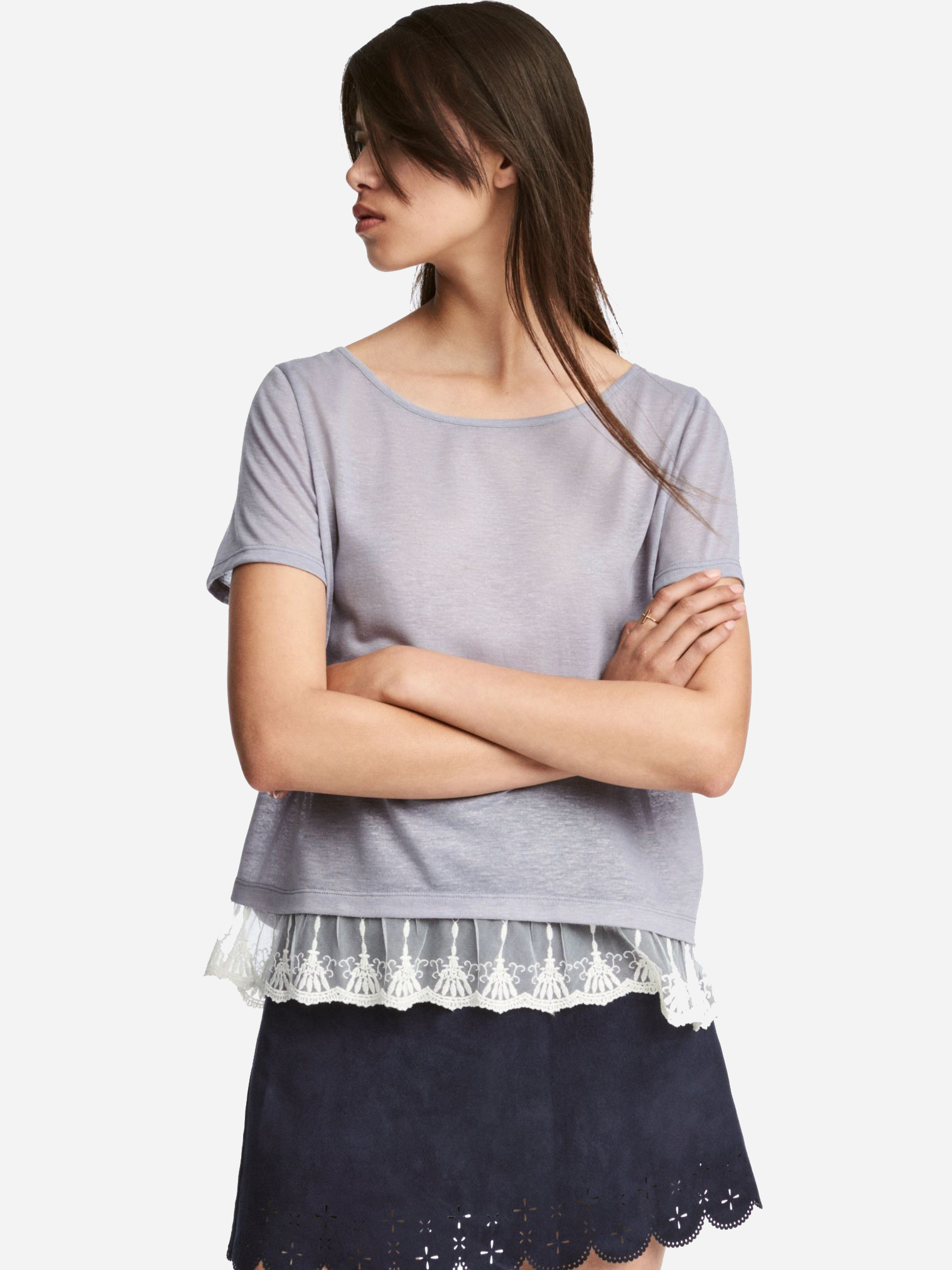 

Топ H&M 0446147-6 XS Фиолетовый (СА2000001471548)