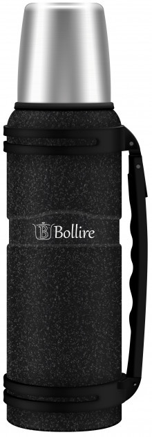 

Термос питьевой Bollire 1.2 л с крышкой-чашкой черный (BR-3505)
