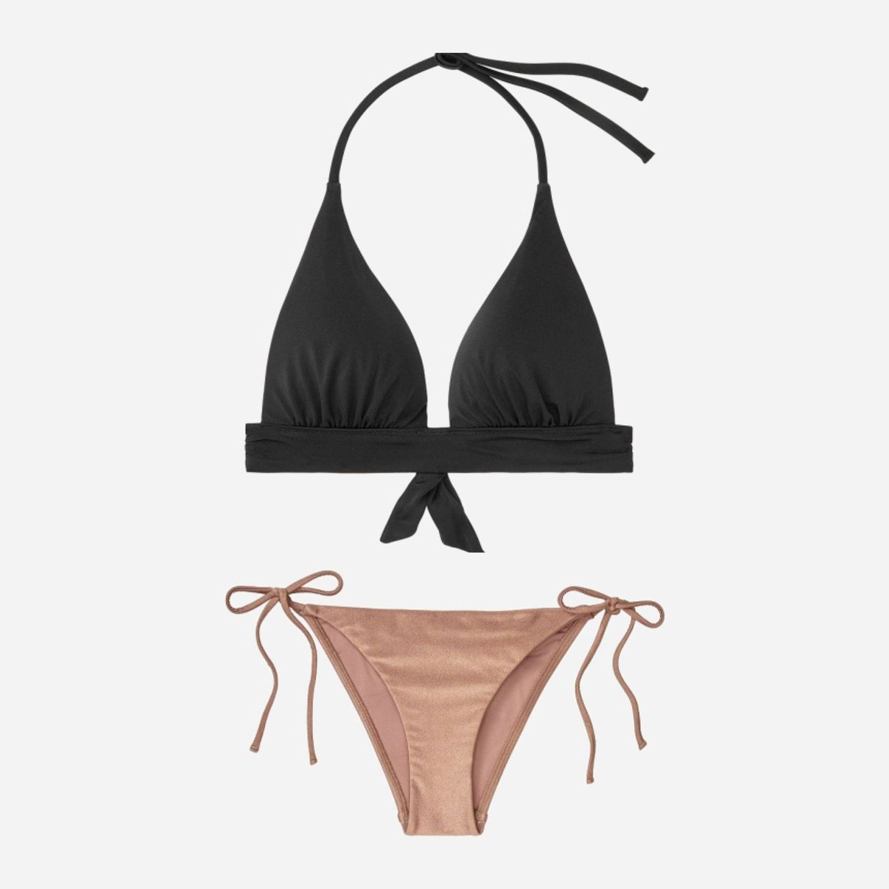 

Раздельный купальник Victoria's Secret 510241672 L Черный/Розовое золото
