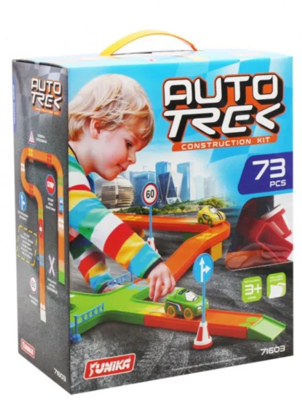 

Трек автомобильный AUTOTREK UNIKA Конструктор детский 73 детали (РТ69)