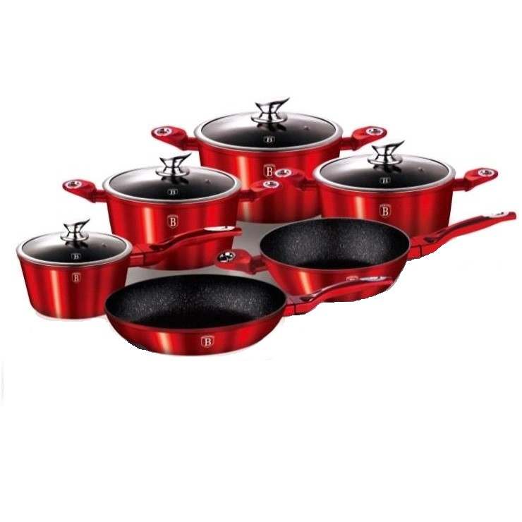 

Набор посуды Benson BN-335 из 10 предметов Красный