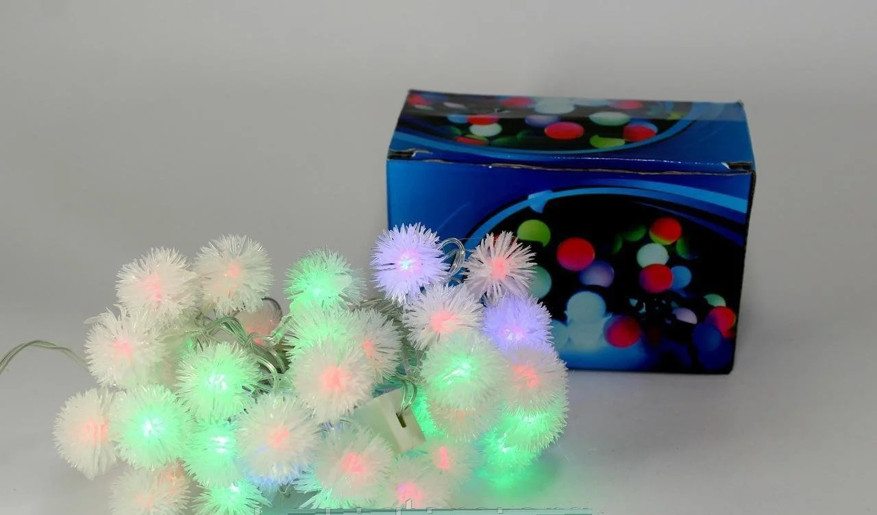 

Светодиодная гирлянда Xmas LED 40P T1 Withe small parts Многоцветная