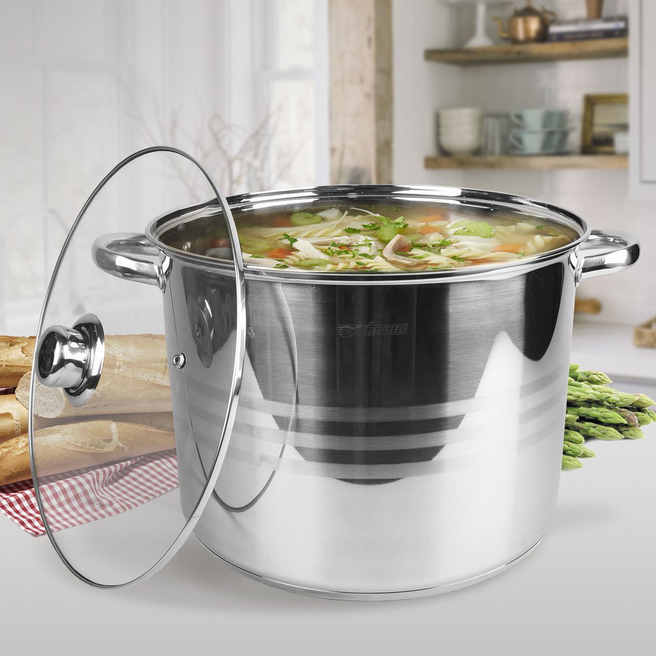 

Кастрюля с крышкой из нержавеющей стали Maestro MR-3517-14 (14 л)