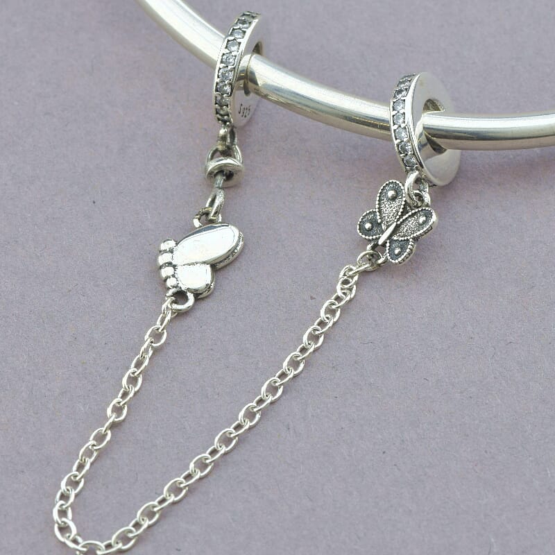 

Соединительная цепочка Бабочки Pandora style Серебро(925) 9 см. 102872