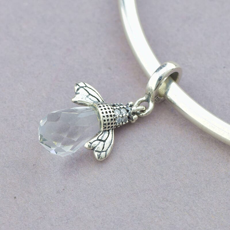 

Шарм для браслета Капелька прозрачная Pandora style Фианит Серебро(925) 102865