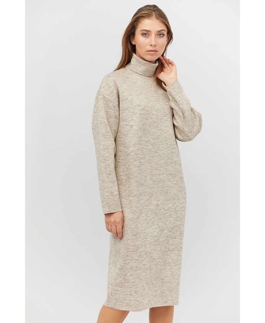 

Платье вязаное Knitwear Миди М Латте