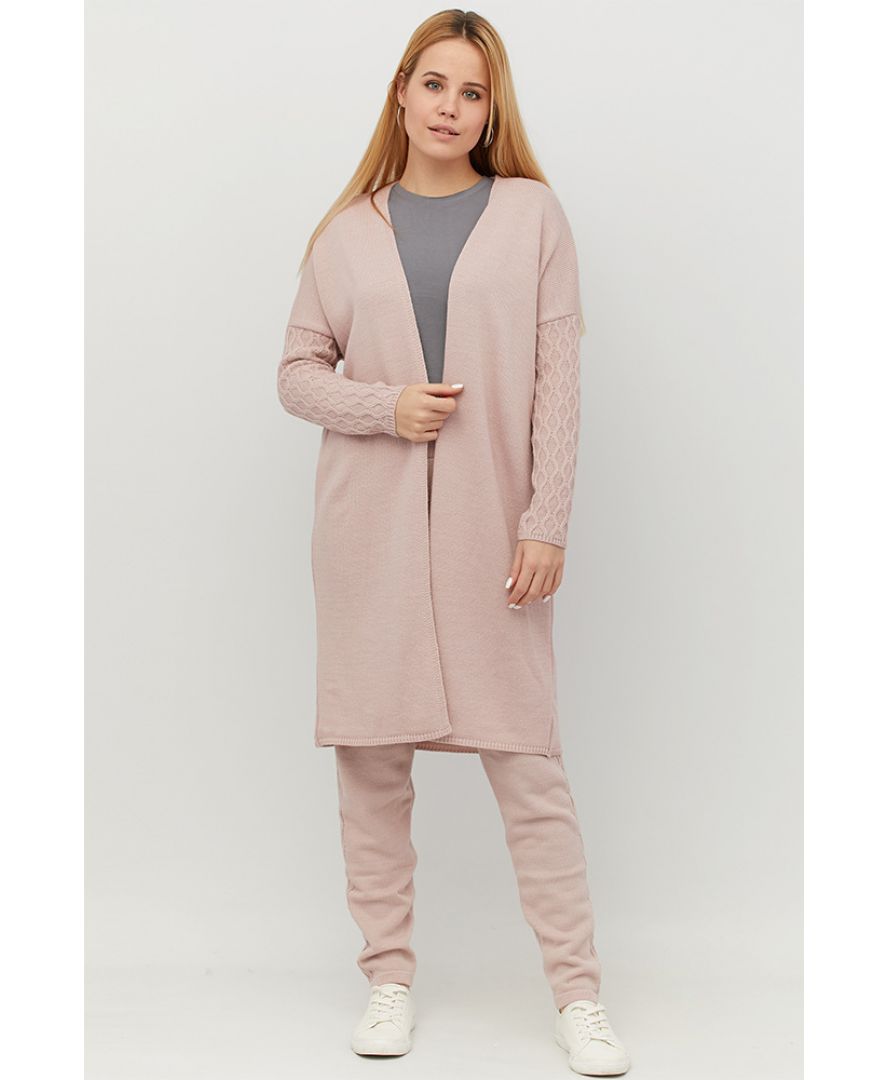 

Кардиган Knitwear Марго - Пудровый, Кардиган Knitwear Марго S-M Пудровый