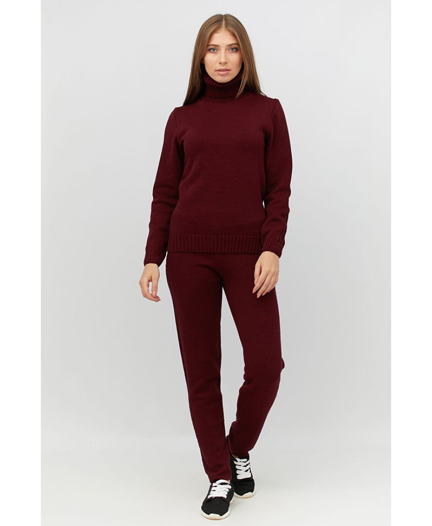 

Спортивный костюм Knitwear вязаный Sport - Бордовый, Спортивный костюм Knitwear вязаный Sport S-M Бордовый