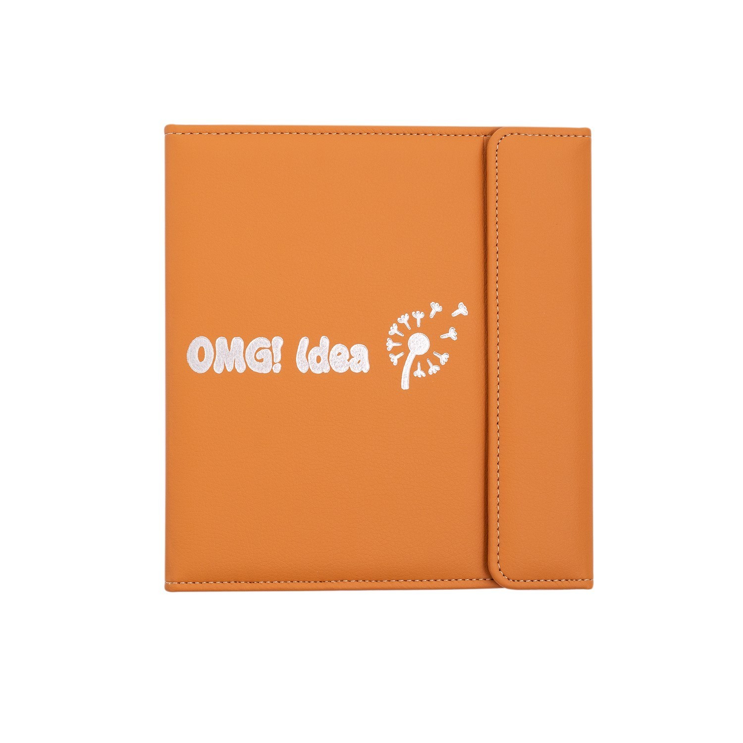 

Обложка для блокнота OMG!Idea оранжевая эко-кожа на кольцах