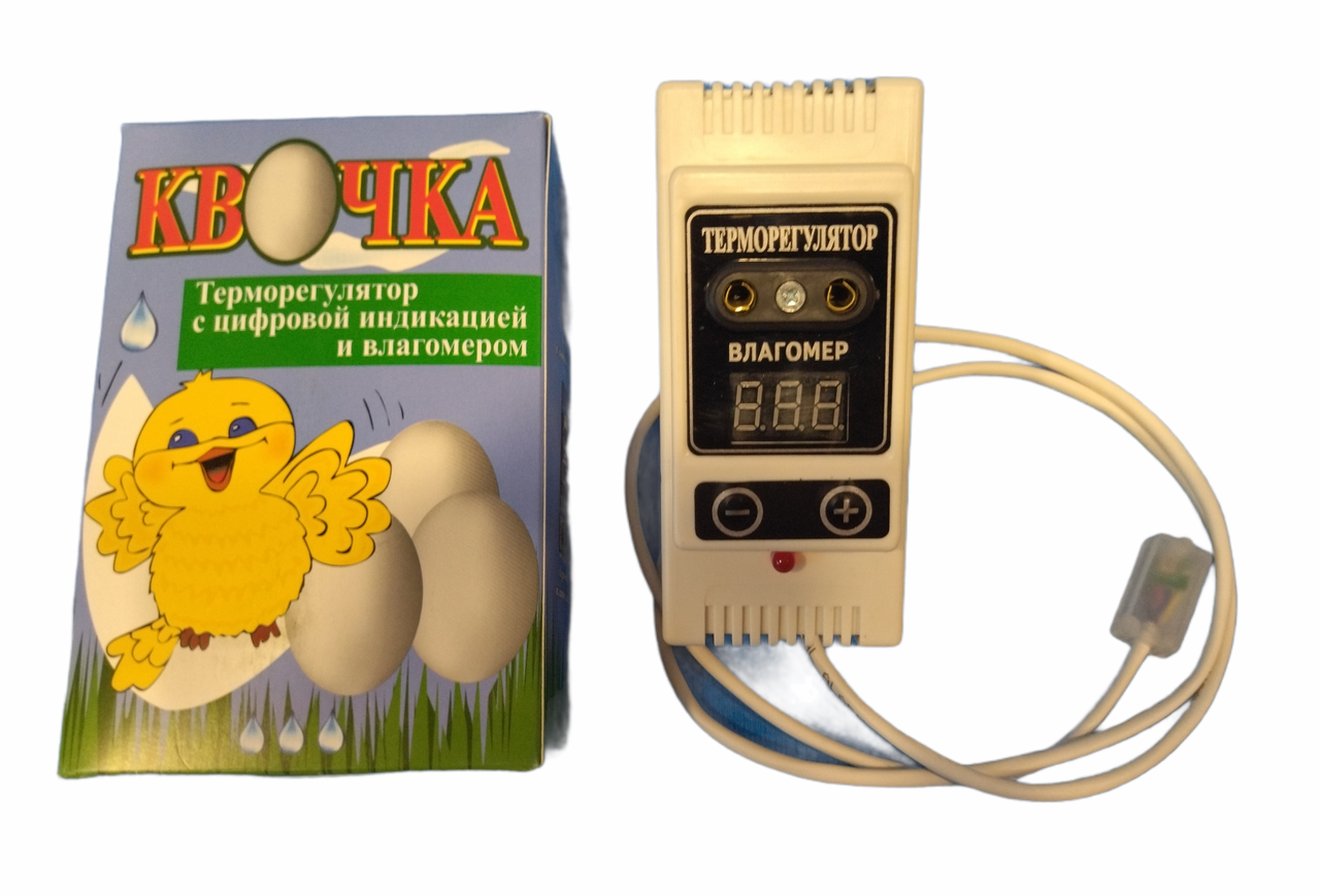 

Терморегулятор цифровой для инкубатора Квочка с влагомером 0,6 кВт