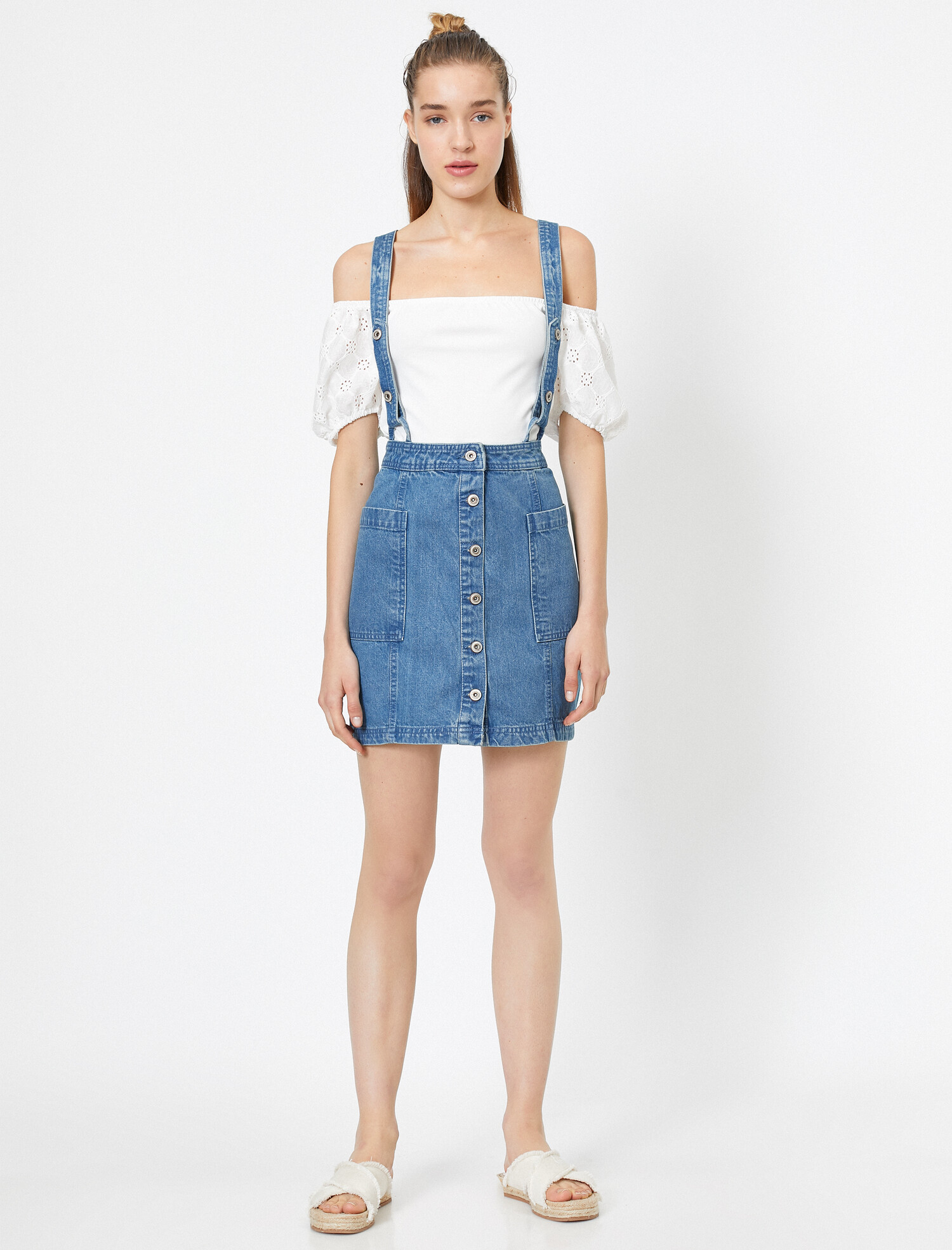 

Сарафан джинсовый Koton 9YAL81024JD-FA7 38 Indigo/Super Stone