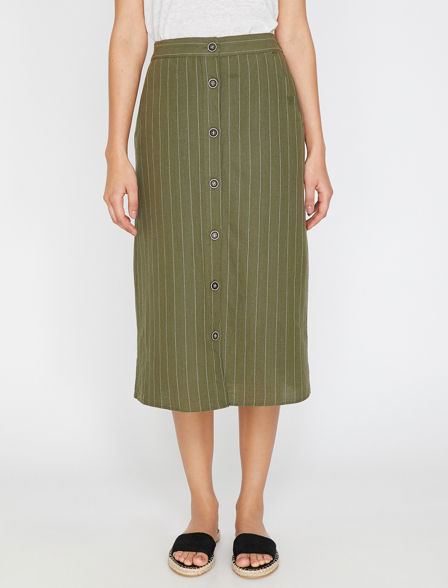 

Брюки Koton 9YAK72944OW-10M  Khaki Stripe, Брюки Koton 9YAK72944OW-10M 34 Khaki Stripe