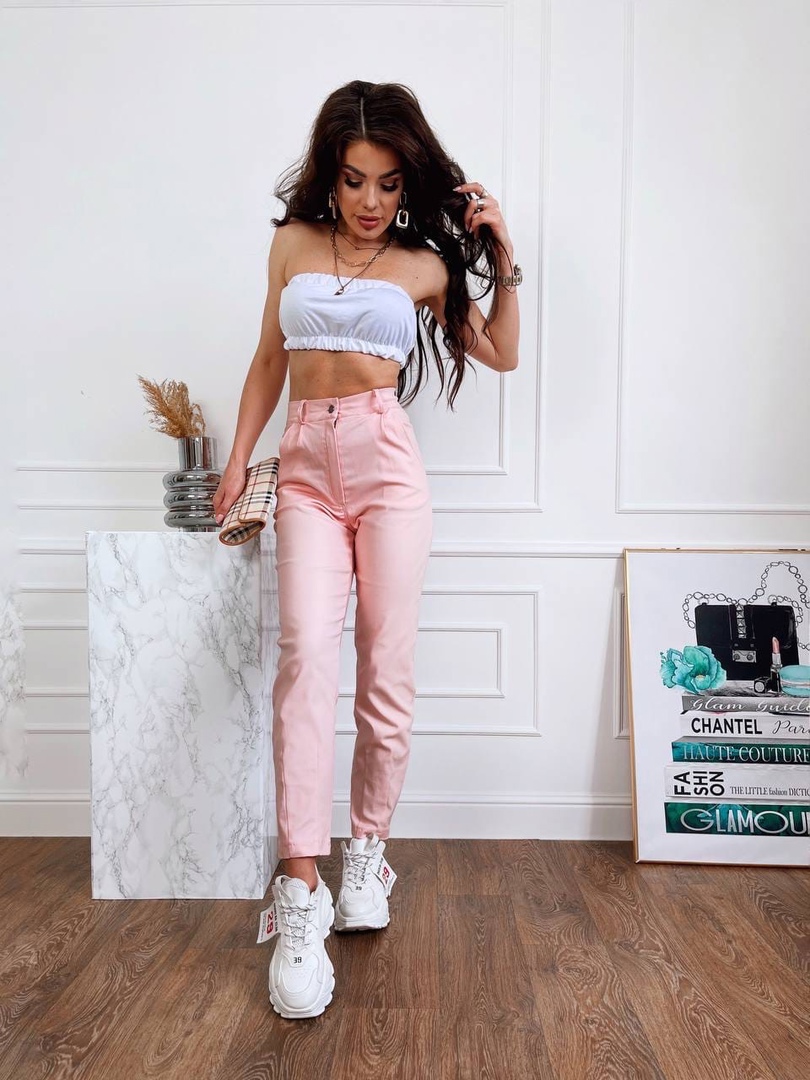

Женские брюки Le'Katrin 5218-5XL Пудровый