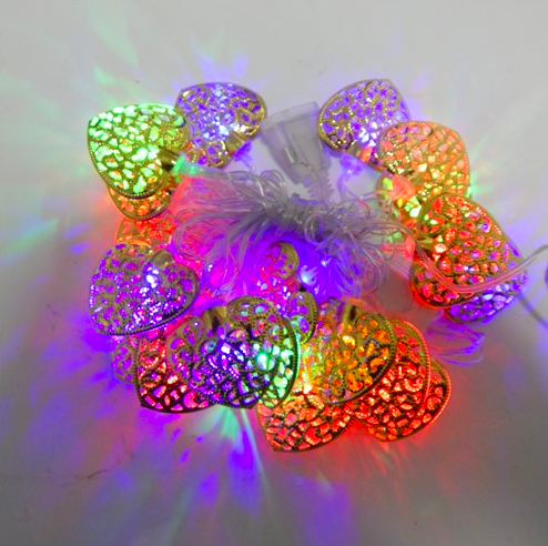 

Светодиодная гирлянда Decorative Light Cердце 4,5 см gold metal 20 led color
