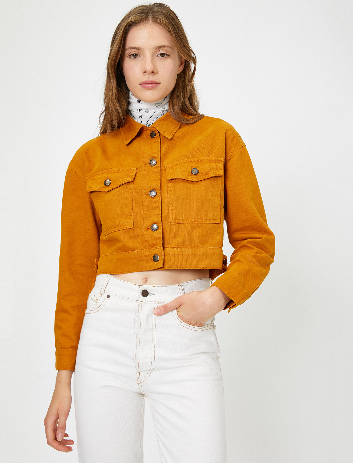 

Джинсовая куртка Koton 0KAK57017OD-994 38 Mustard