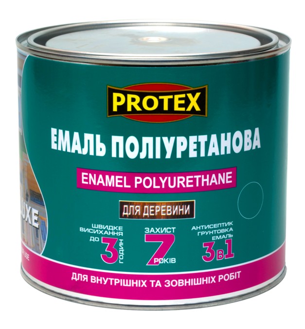 

Эмаль полиуретановая для дерева LUXE PROTEX 2.4кг тёмно-зелёная
