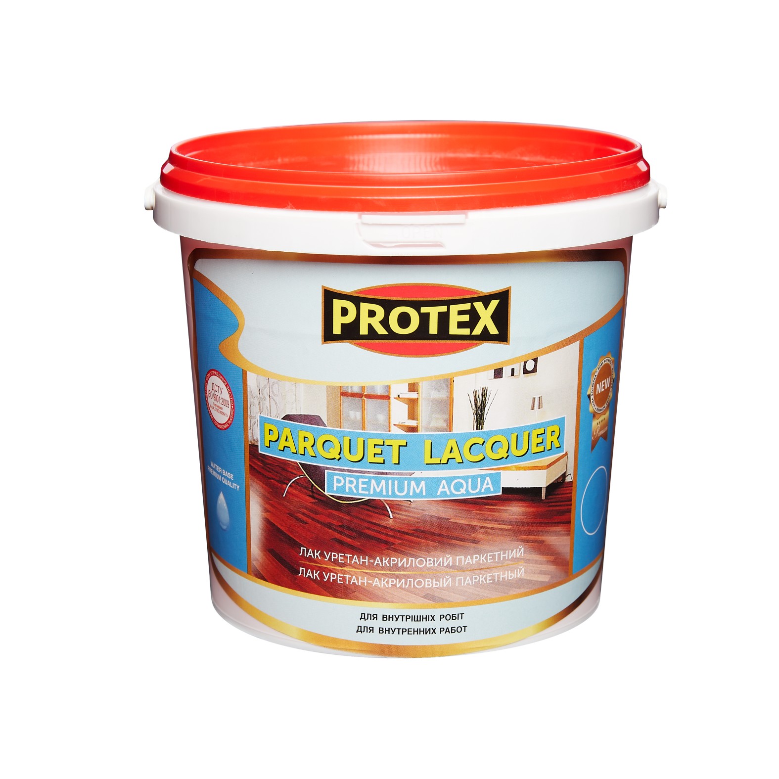 

Лак паркетный ВД PREMIUM PROTEX 1кг (1л) глянцевый