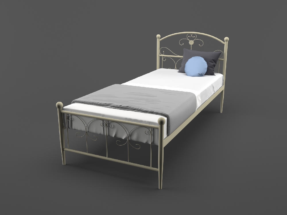 

Кровать MELBI Патриция 90 см x 190 см Бежевый