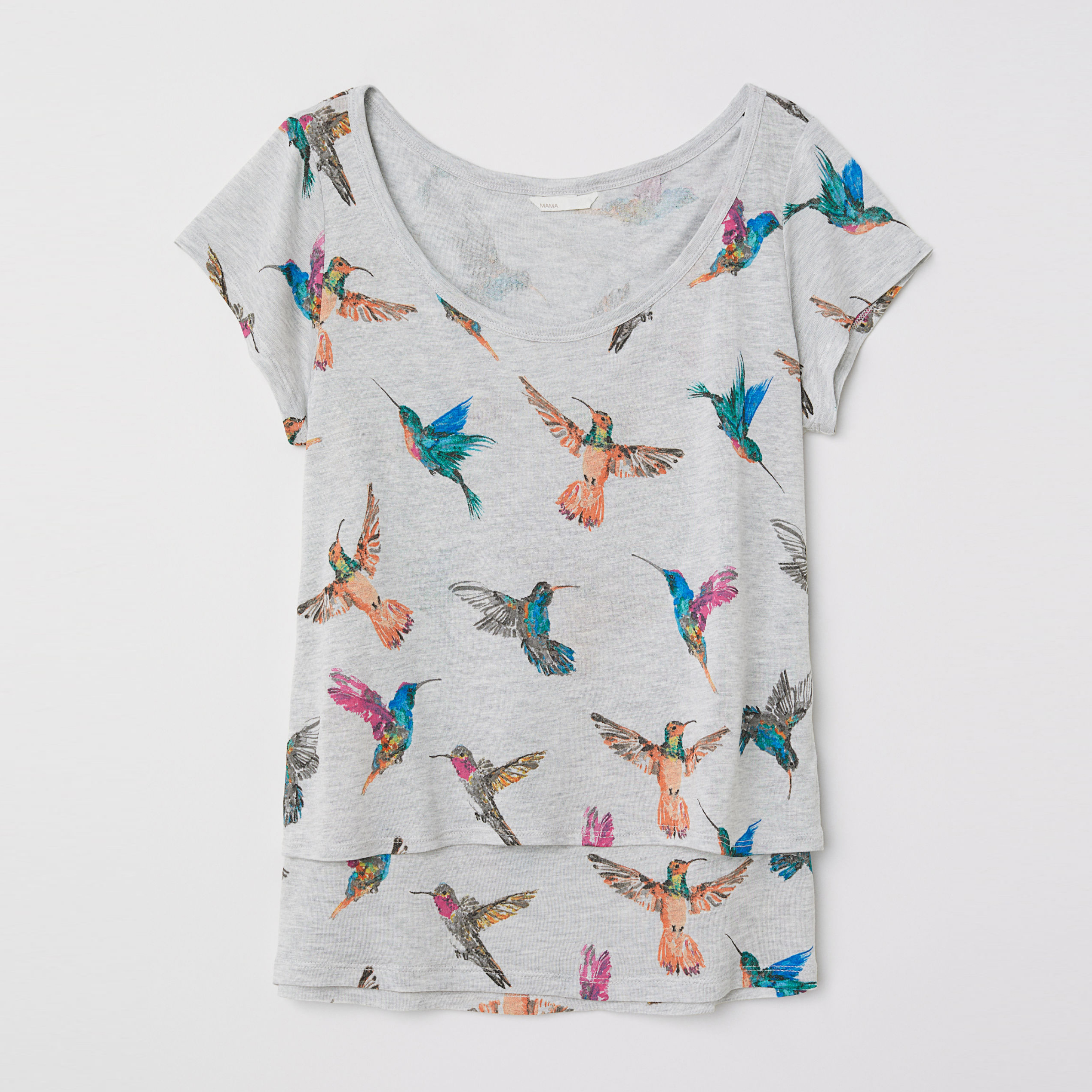 

Футболка H&M 5465197-ABBT M Серая с разноцветным