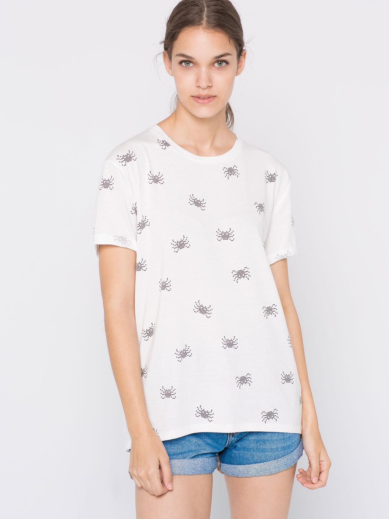 

Футболка Pull & Bear 9237/309/250-AAOL L Белая с черным