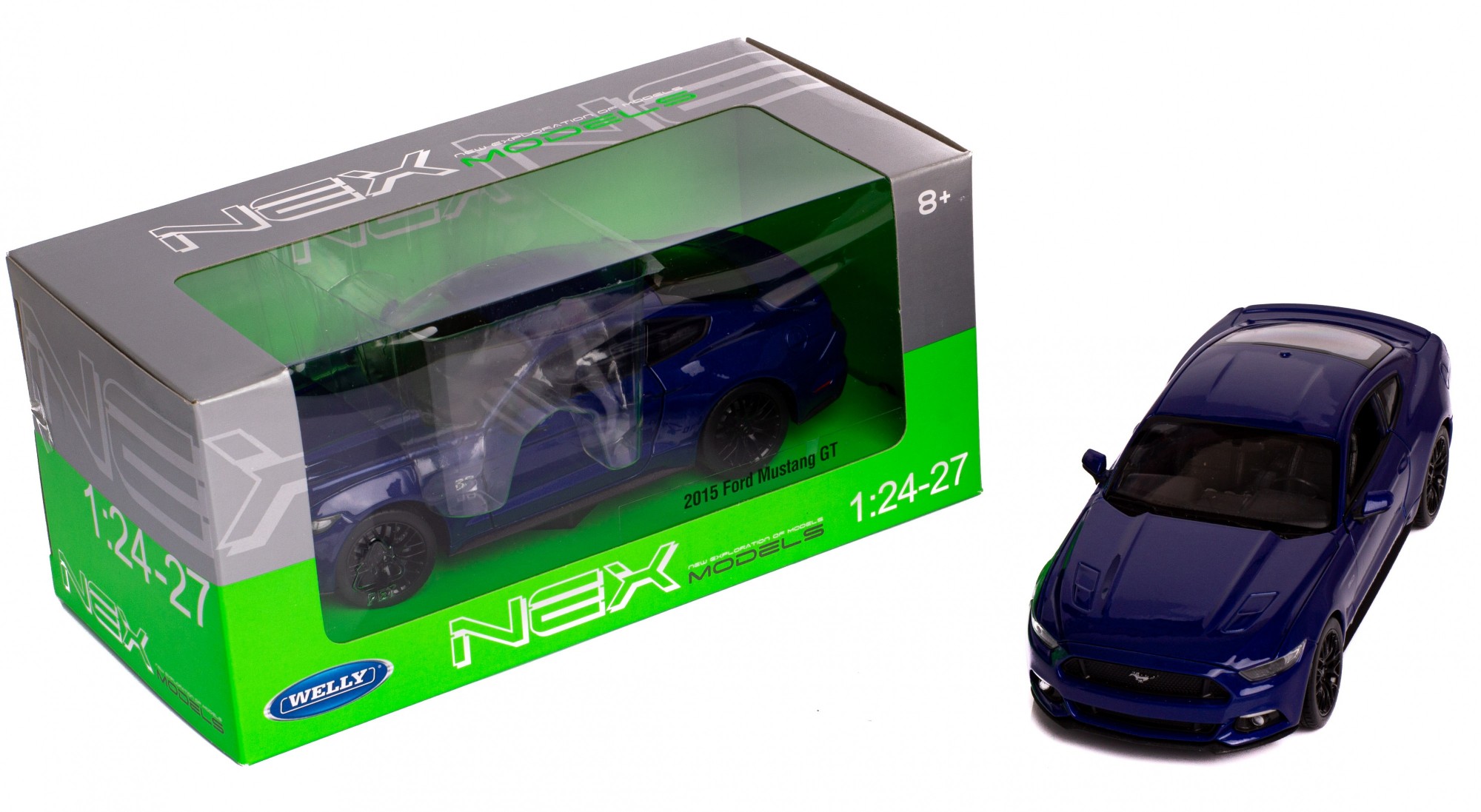 

Модель машины 1:24 FORD MUSTANG GT2015 Welly 24062W синий