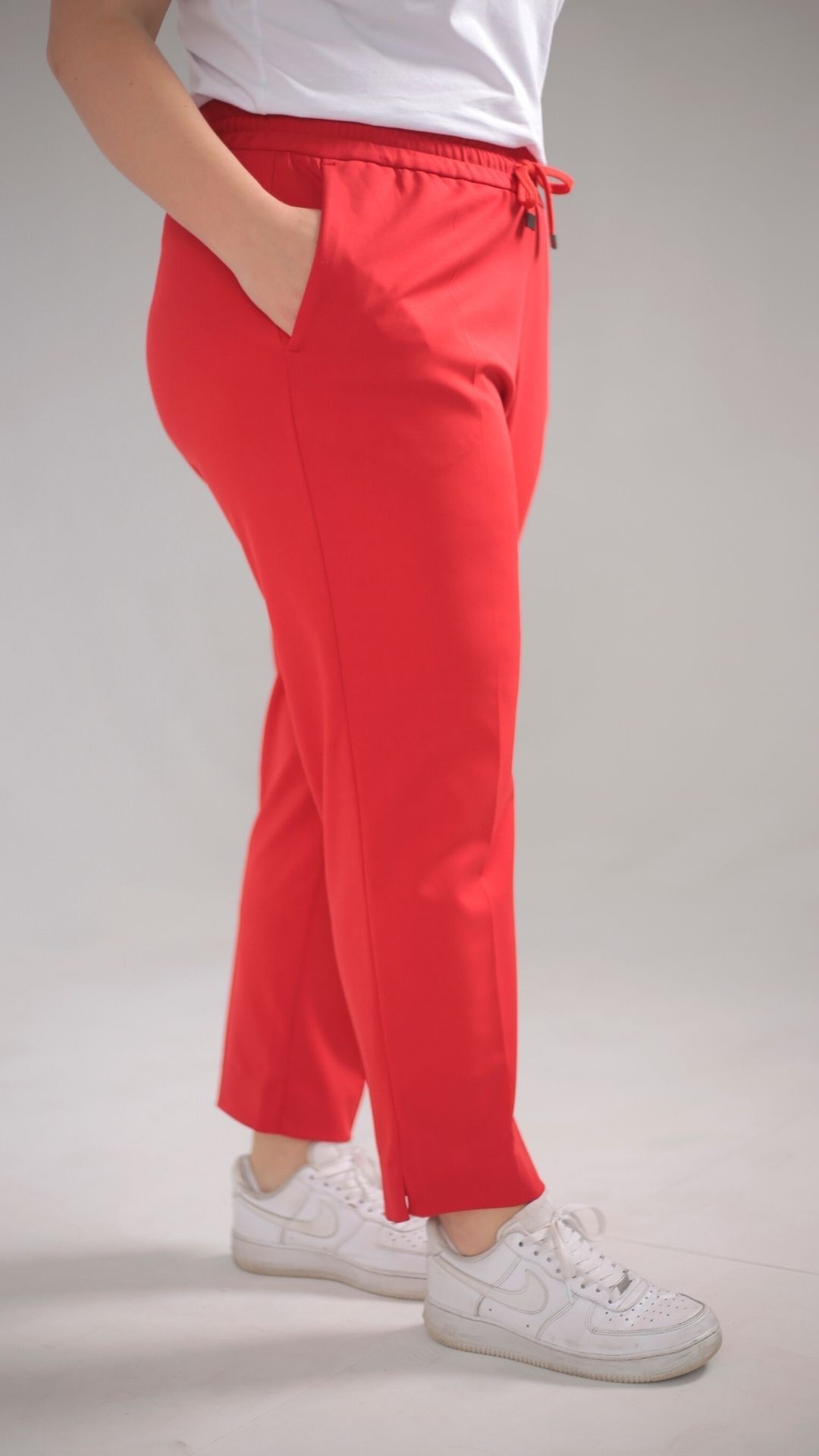 

Женские брюки XXL красно-коралловые 401-2