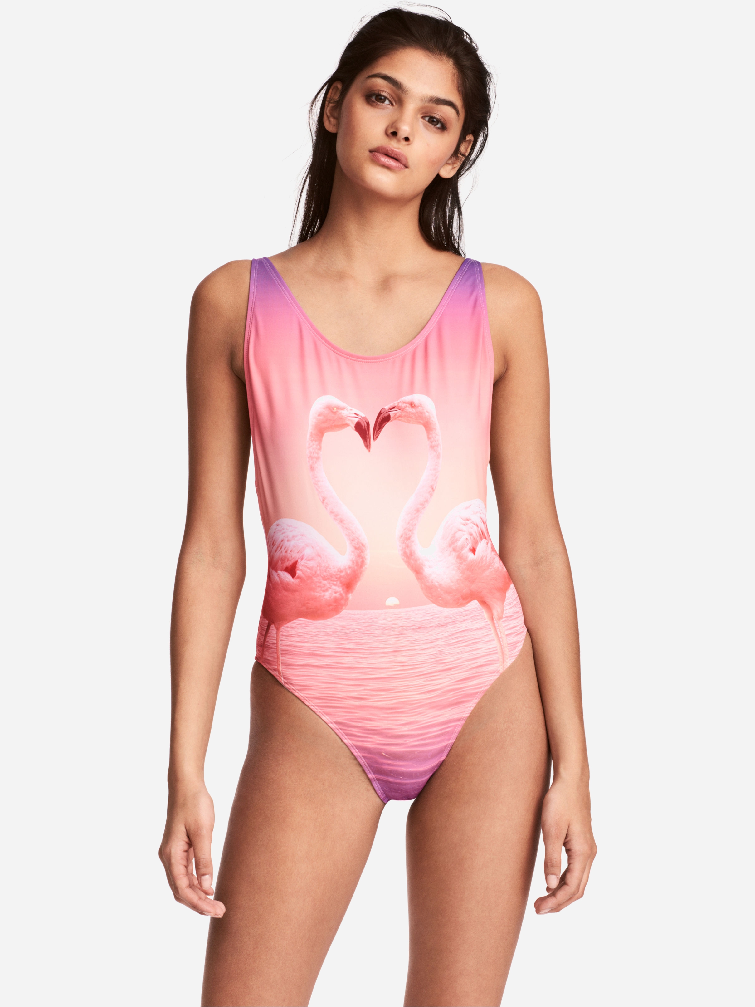 

Купальник слитный женский H&M 4696745-AAUN 46 Цветной/Розовый
